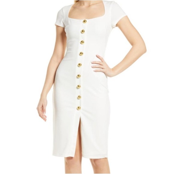 New! Black Halo Akira Pearl SheathDress Sz 10 $345